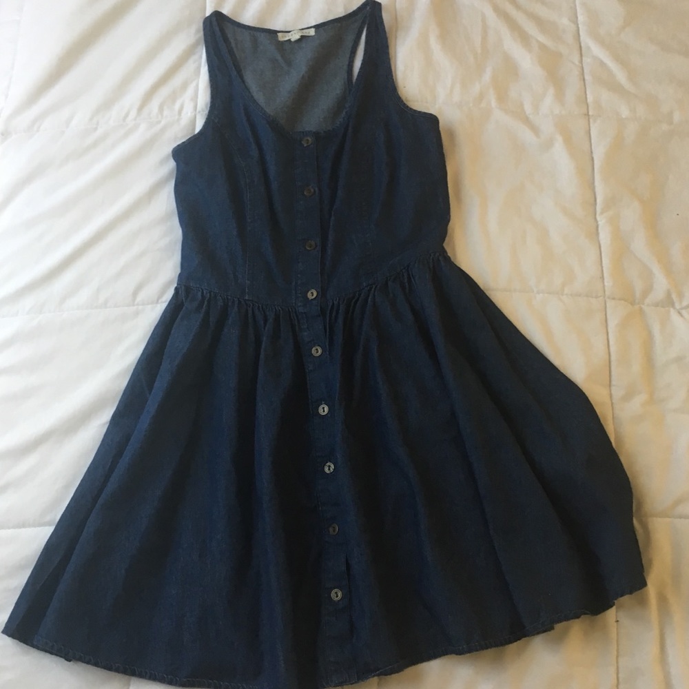 Denim button up dress